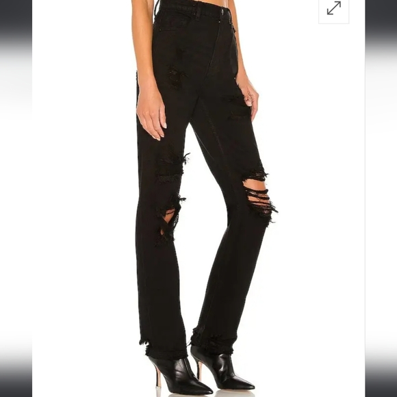 Free People Crvy Distressed Straight Shooter Jean - Picture 1 of 15